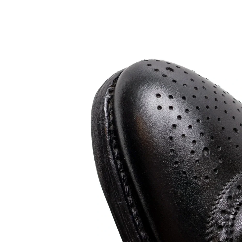 Men's Berwick 1707 Black Leather Brogue Oxford Shoes  Size 10 UK‎ / US 11